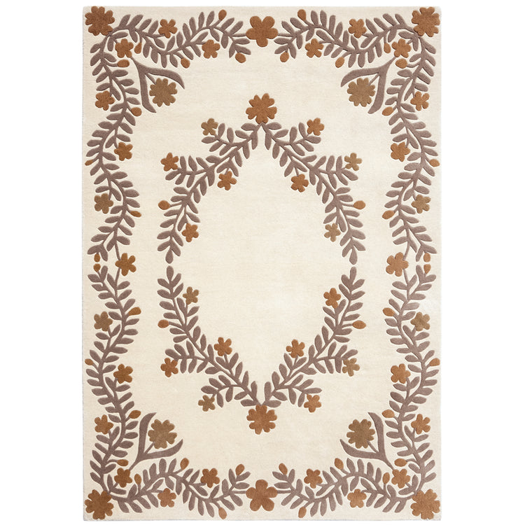 Chocolate Vine Rug – hand-tufted chocolate brown rectangular rug by Ohana