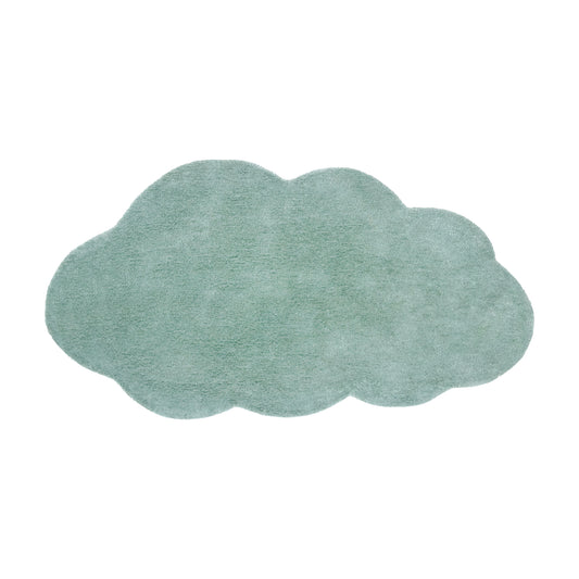 Sage Cloud Puff Rug – hand-tufted sage cloud-shaped rug by Ohana