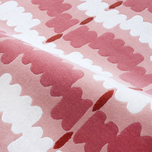 Loop Curves Peach Rug – hand-tufted peach rectangular rug by Ohana