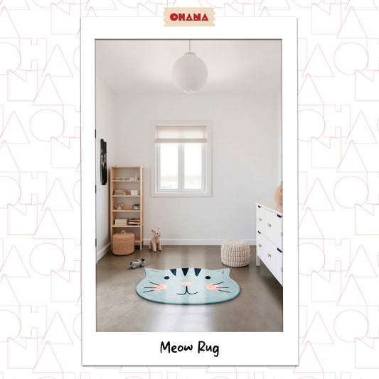 Meow Rug – hand-tufted multicolour shaped rug by Ohana