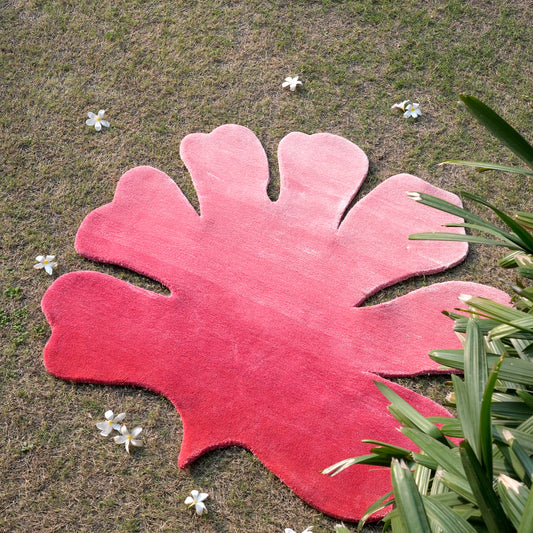 Gmelin Pink Rug – hand-tufted pink square rug by Ohana