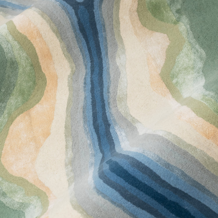 The Sindhu Rug – hand-tufted blue rectangular rug by Ohana