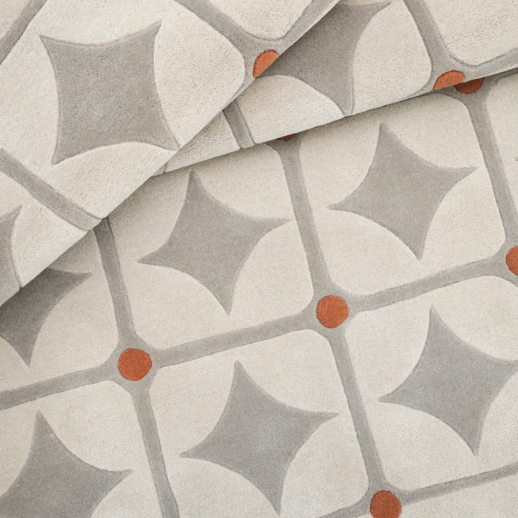 Round Dots Beige Rug – hand-tufted beige rectangular rug by Ohana