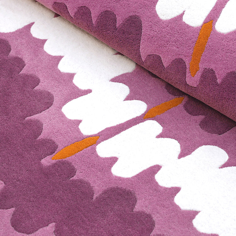 Loop Curves Purple Rug – hand-tufted purple rectangular rug by Ohana