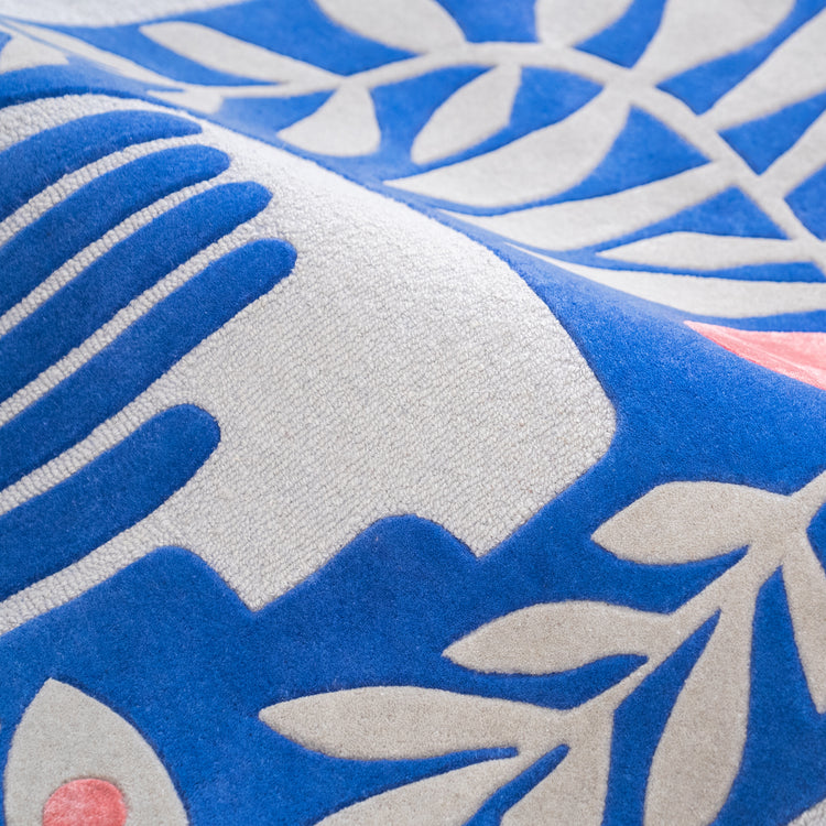 Blue Gaia Rug – hand-tufted blue rectangular rug by Ohana