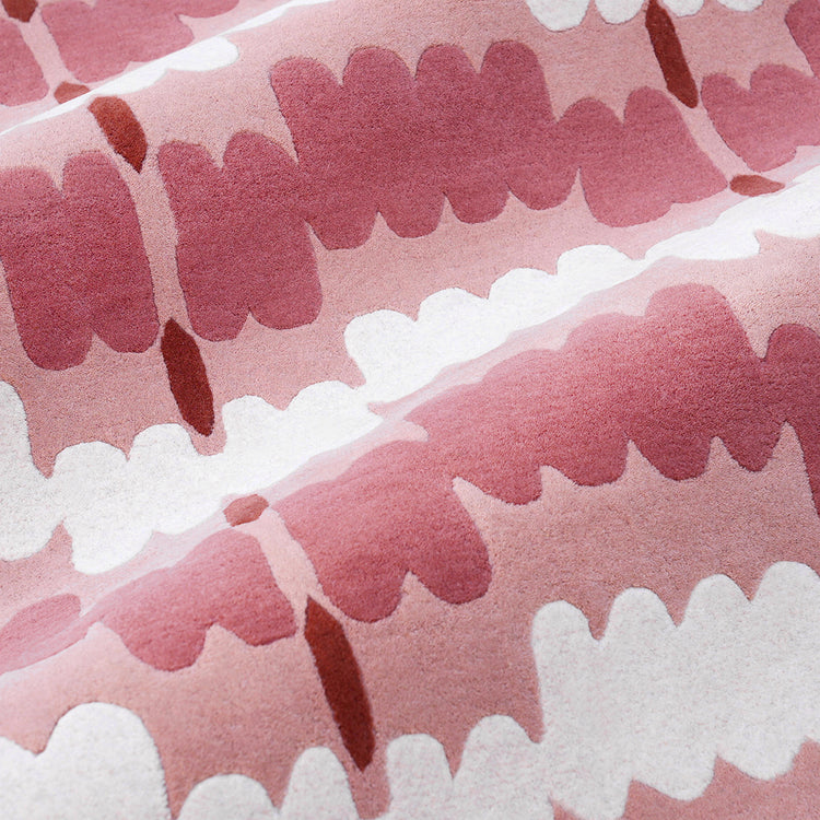 Loop Curves Peach Rug – hand-tufted peach rectangular rug by Ohana