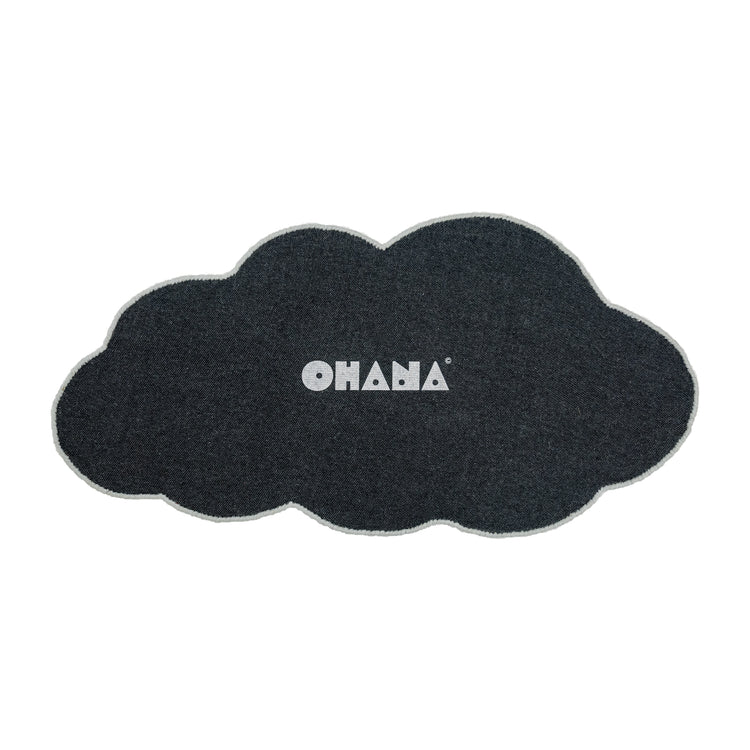 Blue Cloud Puff Rug – hand-tufted blue cloud-shaped rug by Ohana