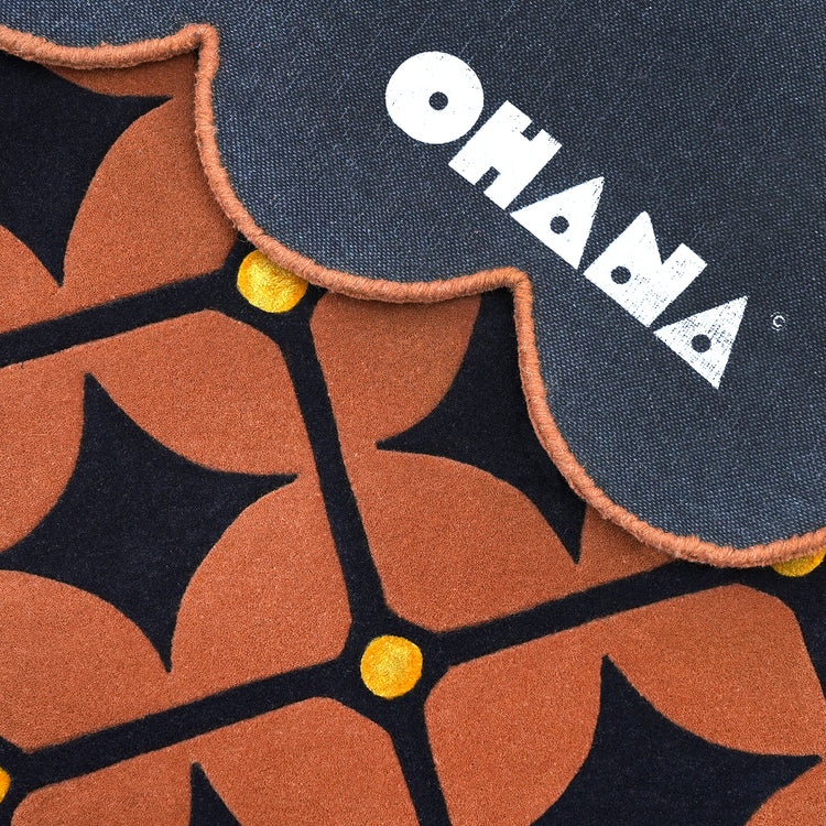 Round Dots Oxford Cherry Rug – hand-tufted cherry red rectangular rug by Ohana