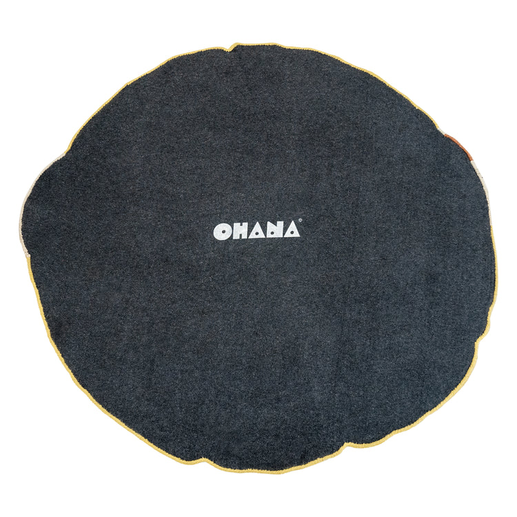 Yellow Hippo Rug – hand-tufted yellow shaped rug by Ohana