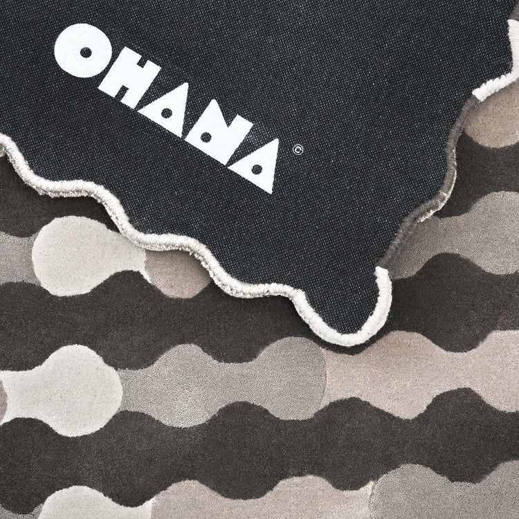 Merging Circles Brown Rug – hand-tufted brown rectangular rug by Ohana