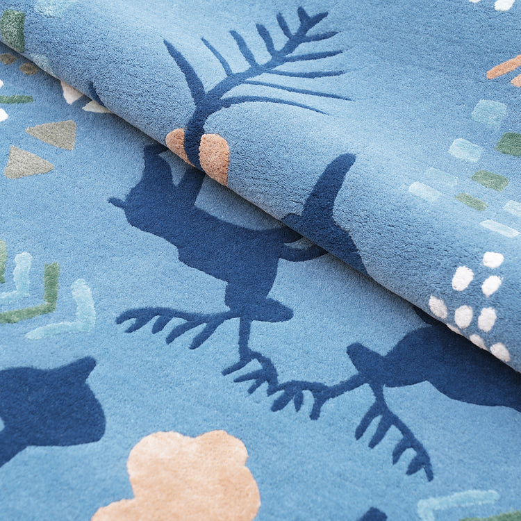Marsh Blue Rug – hand-tufted blue rectangular rug by Ohana