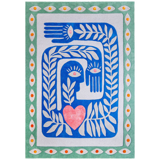 Blue Gaia Rug – hand-tufted blue rectangular rug by Ohana