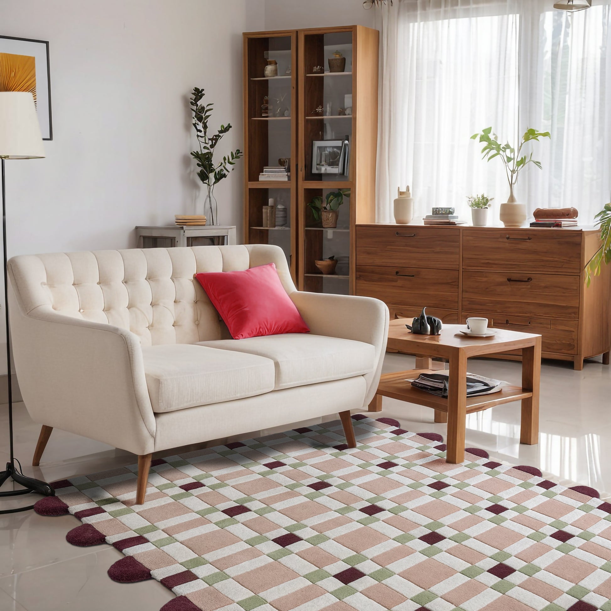Square Play Soft Rug – hand-tufted multicolour rectangular rug by Ohana