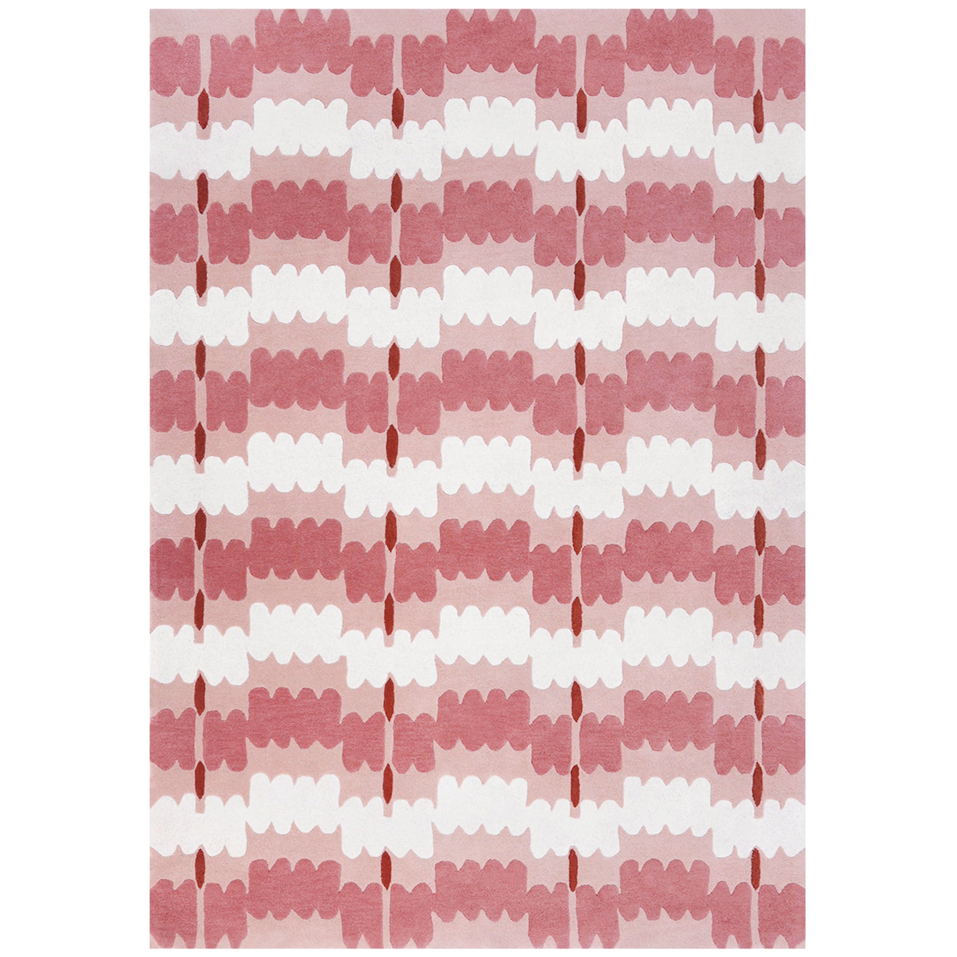 Loop Curves Peach Rug – hand-tufted peach rectangular rug by Ohana