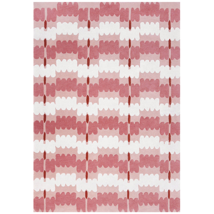 Loop Curves Peach Rug – hand-tufted peach rectangular rug by Ohana
