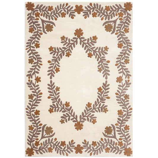 Chocolate Vine Rug – hand-tufted chocolate brown rectangular rug by Ohana