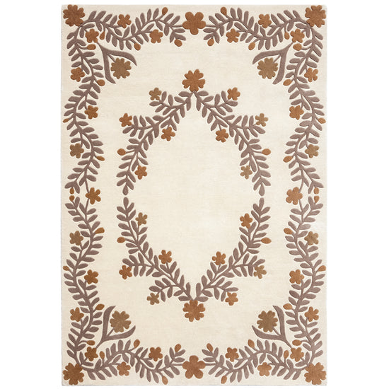 Chocolate Vine Rug – hand-tufted chocolate brown rectangular rug by Ohana