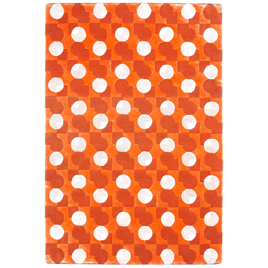Ci & Sq Orange Rug – hand-tufted orange rectangular rug by Ohana