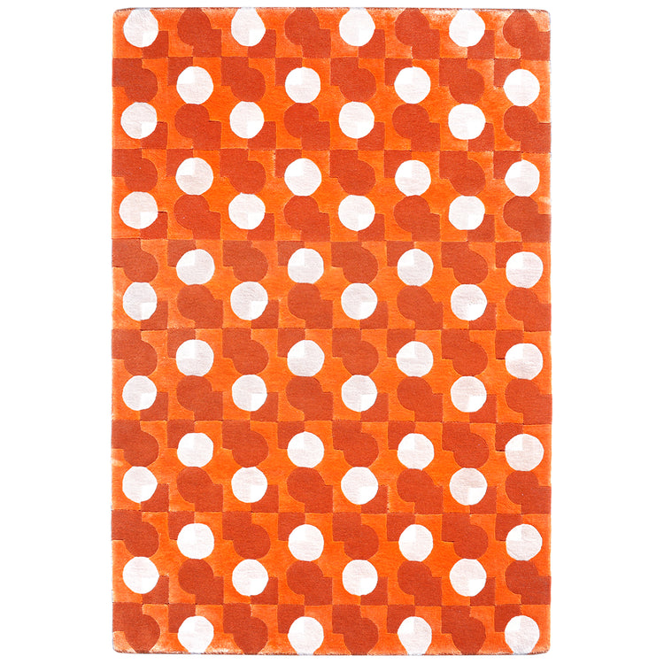 Ci & Sq Orange Rug – hand-tufted orange rectangular rug by Ohana