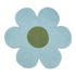 Blue Blossom Rug Wool – hand-tufted blue flower-shaped rug by Ohana