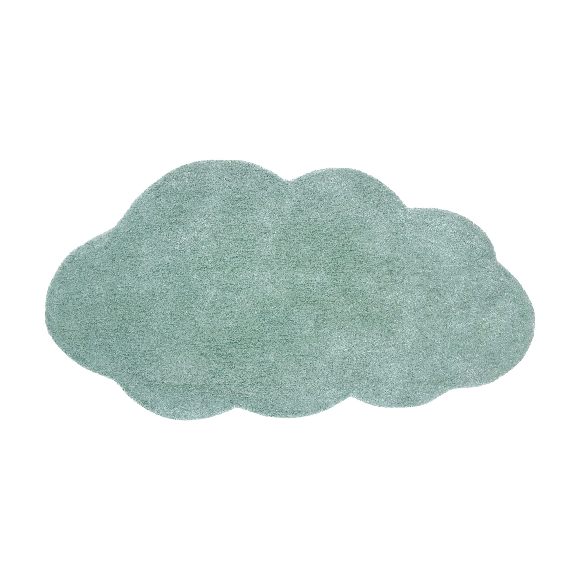 Sage Cloud Puff Rug – hand-tufted sage cloud-shaped rug by Ohana