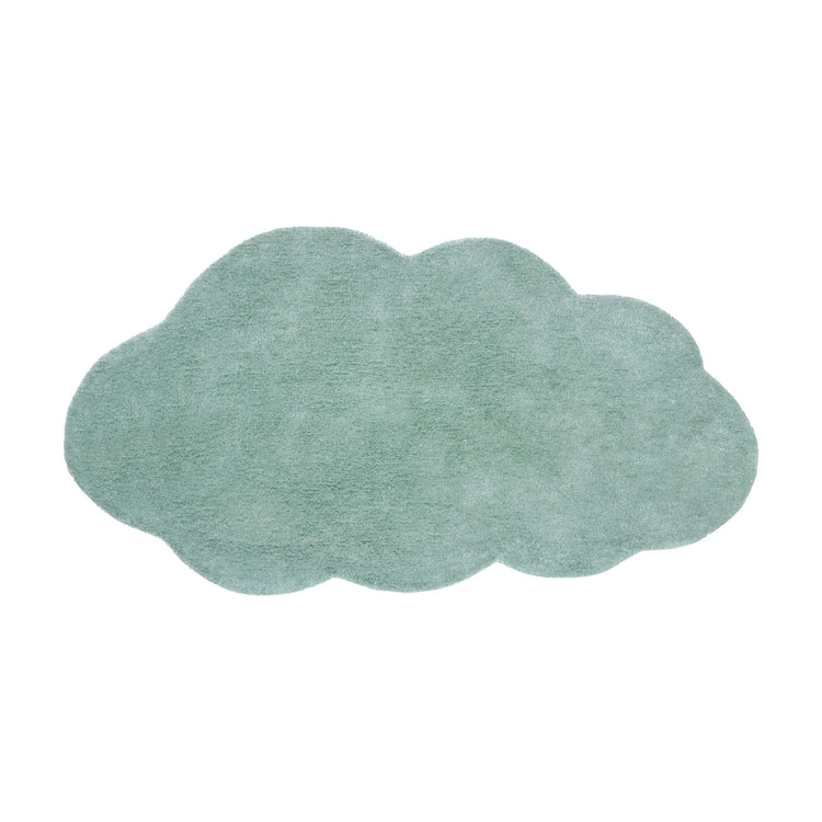 Sage Cloud Puff Rug – hand-tufted sage cloud-shaped rug by Ohana