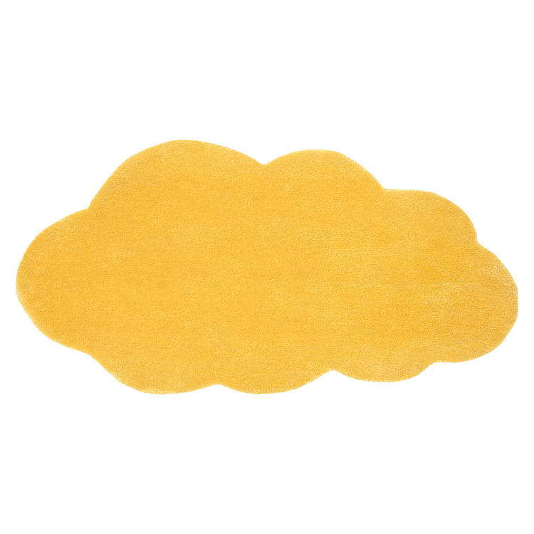 Yellow Cloud Puff Rug – hand-tufted yellow cloud-shaped rug by Ohana