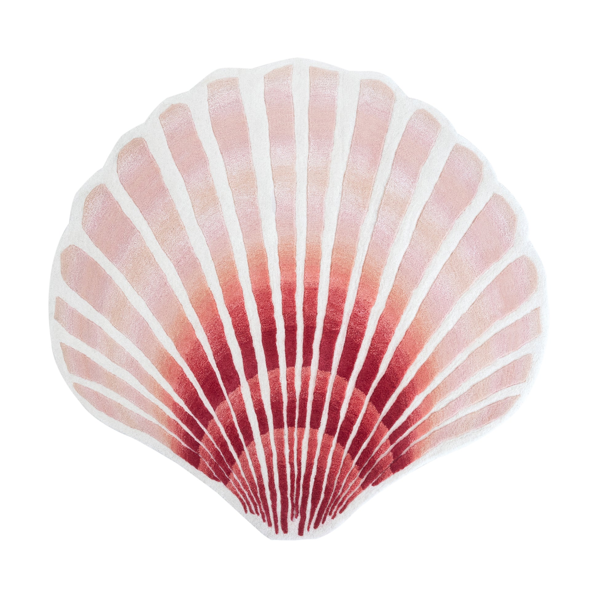 Queen Scallop Rug – hand-tufted multicolour shaped rug by Ohana