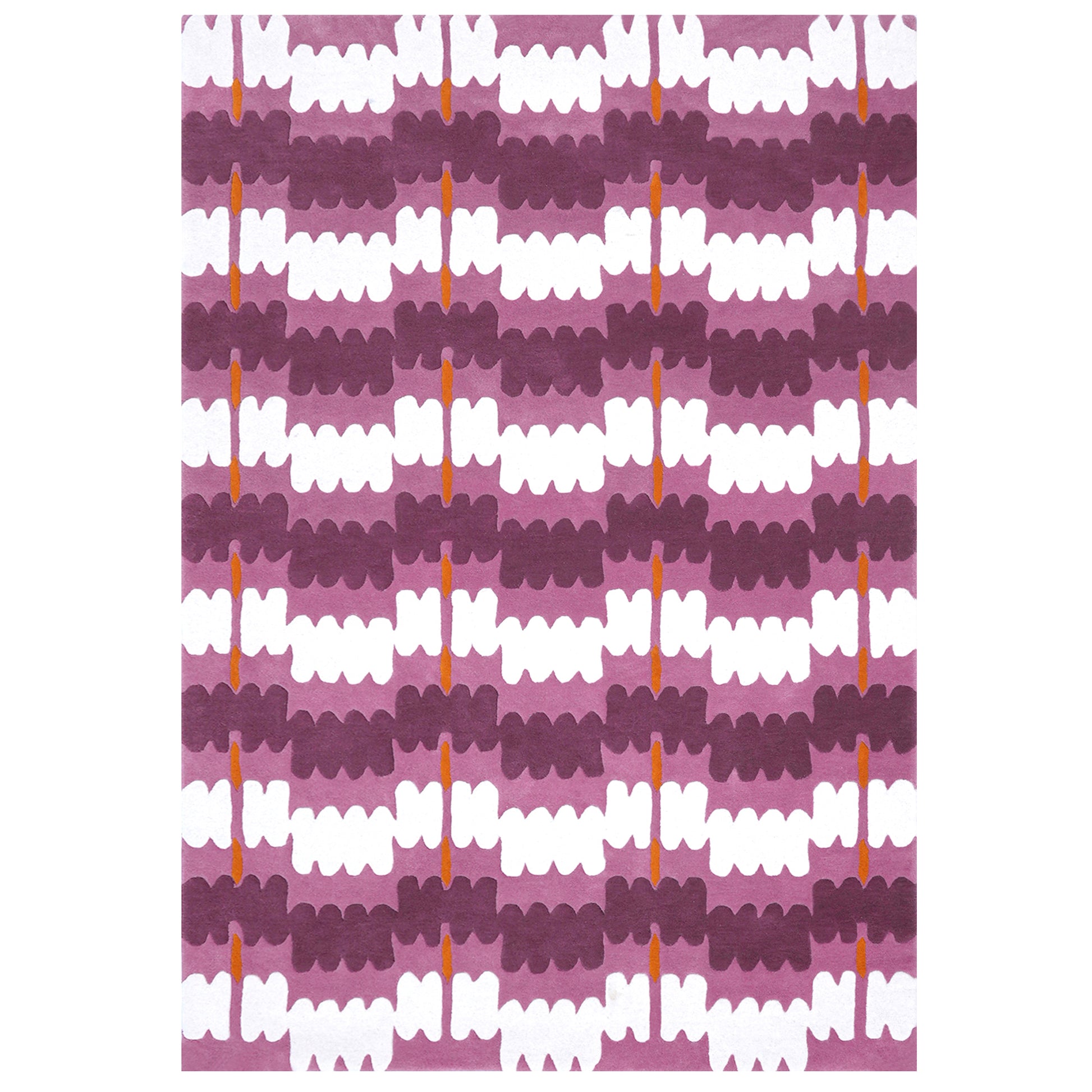 Loop Curves Purple Rug – hand-tufted purple rectangular rug by Ohana