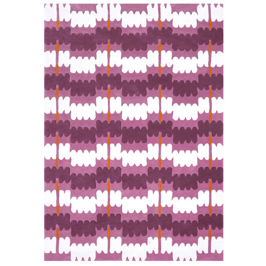 Loop Curves Purple Rug – hand-tufted purple rectangular rug by Ohana