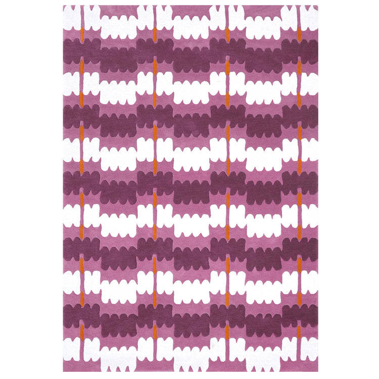 Loop Curves Purple Rug – hand-tufted purple rectangular rug by Ohana