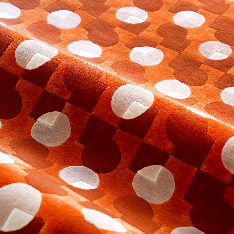Ci & Sq Orange Rug – hand-tufted orange rectangular rug by Ohana