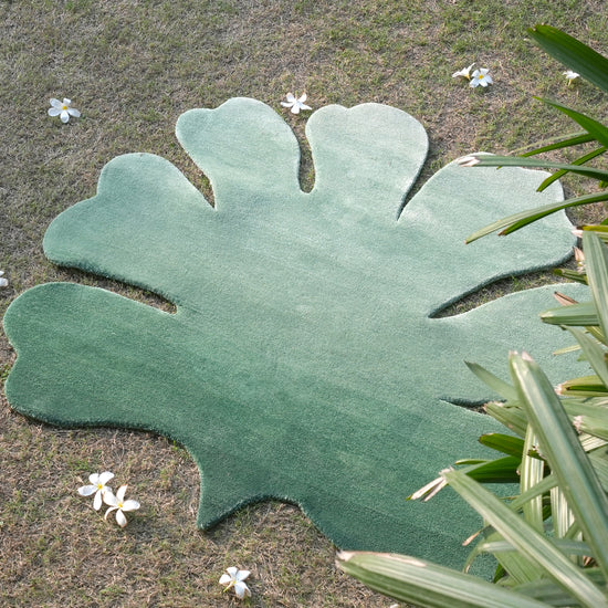 Gmelin Sage Rug – hand-tufted sage square rug by Ohana