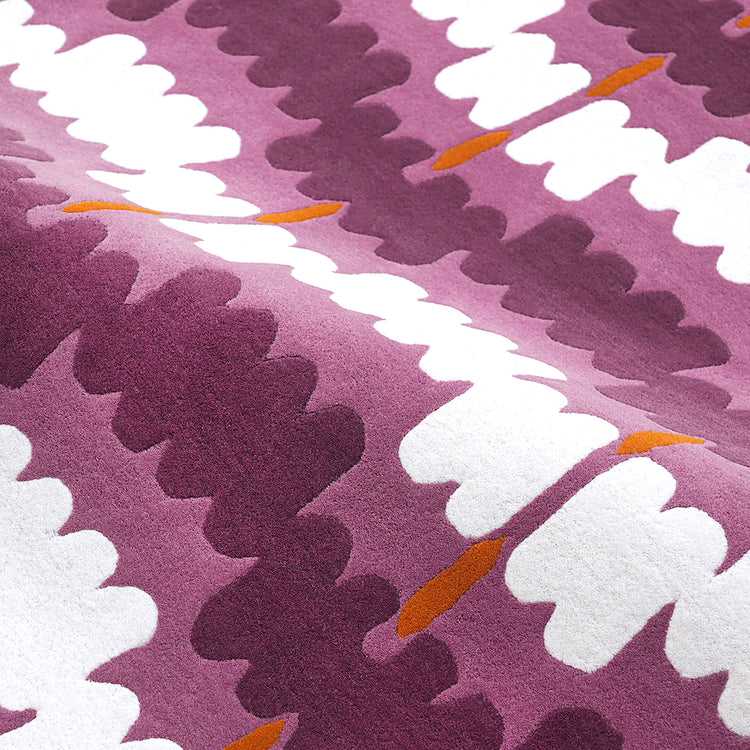 Loop Curves Purple Rug – hand-tufted purple rectangular rug by Ohana