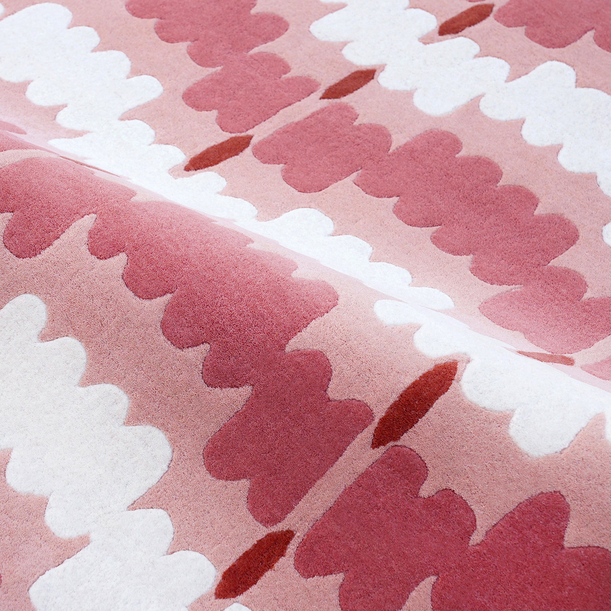Loop Curves Peach Rug – hand-tufted peach rectangular rug by Ohana