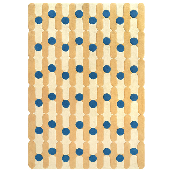 Wave Dots Yellow Rug – hand-tufted yellow rectangular rug by Ohana
