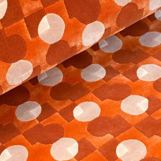 Ci & Sq Orange Rug – hand-tufted orange rectangular rug by Ohana