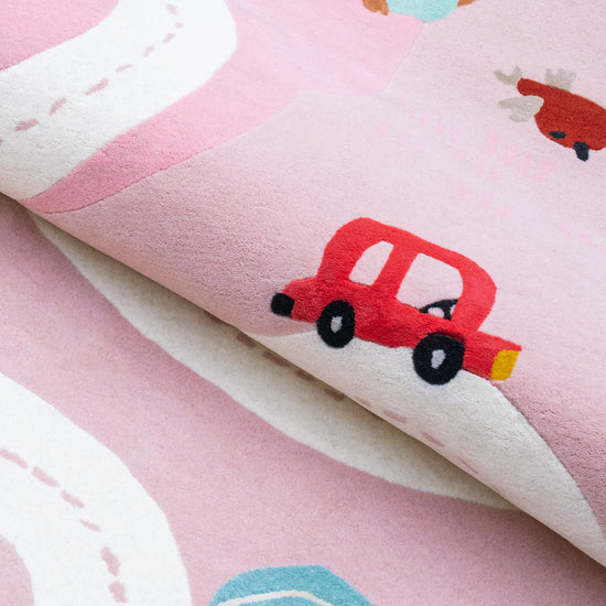 Pink Journey Rug – hand-tufted pink rectangular rug by Ohana