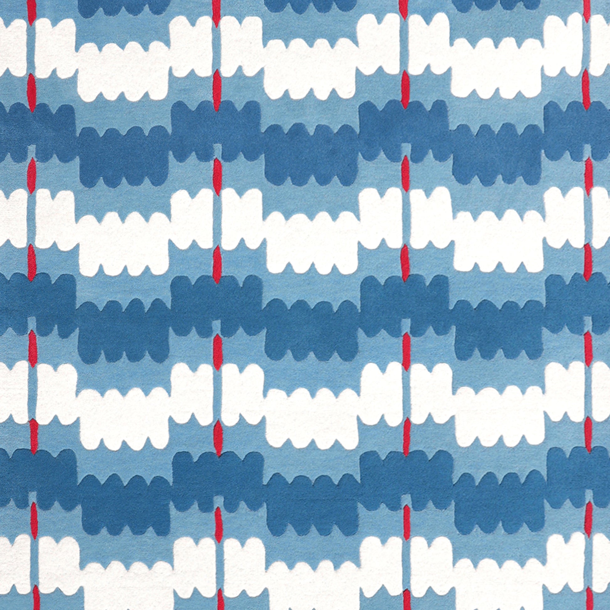 Loop Curves Blue Rug – hand-tufted blue rectangular rug by Ohana