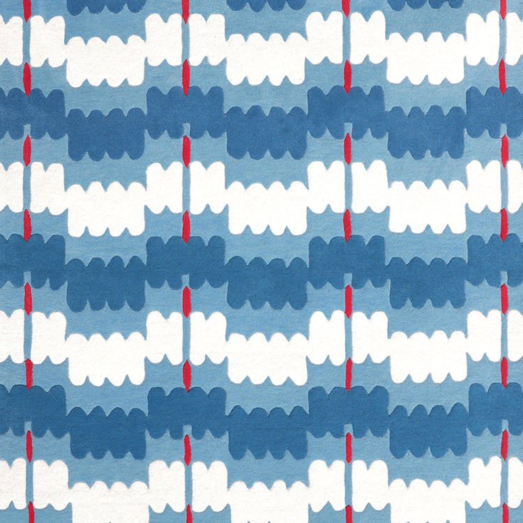 Loop Curves Blue Rug – hand-tufted blue rectangular rug by Ohana