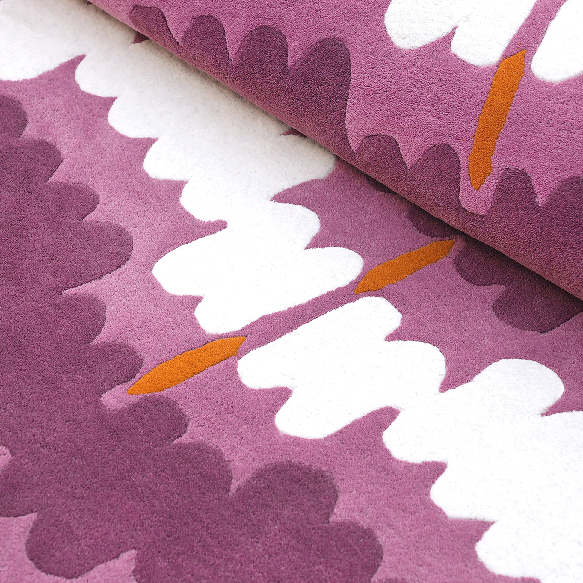 Loop Curves Purple Rug – hand-tufted purple rectangular rug by Ohana