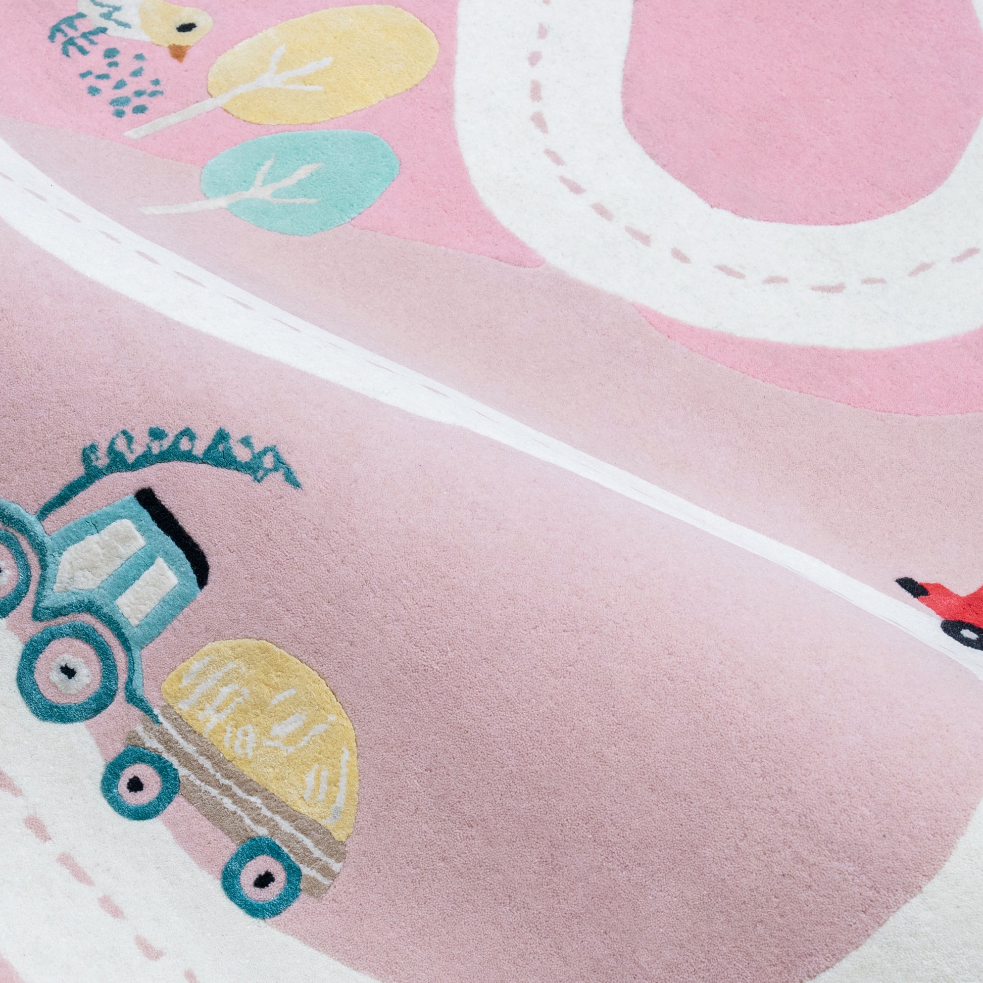 Pink Journey Rug – hand-tufted pink rectangular rug by Ohana