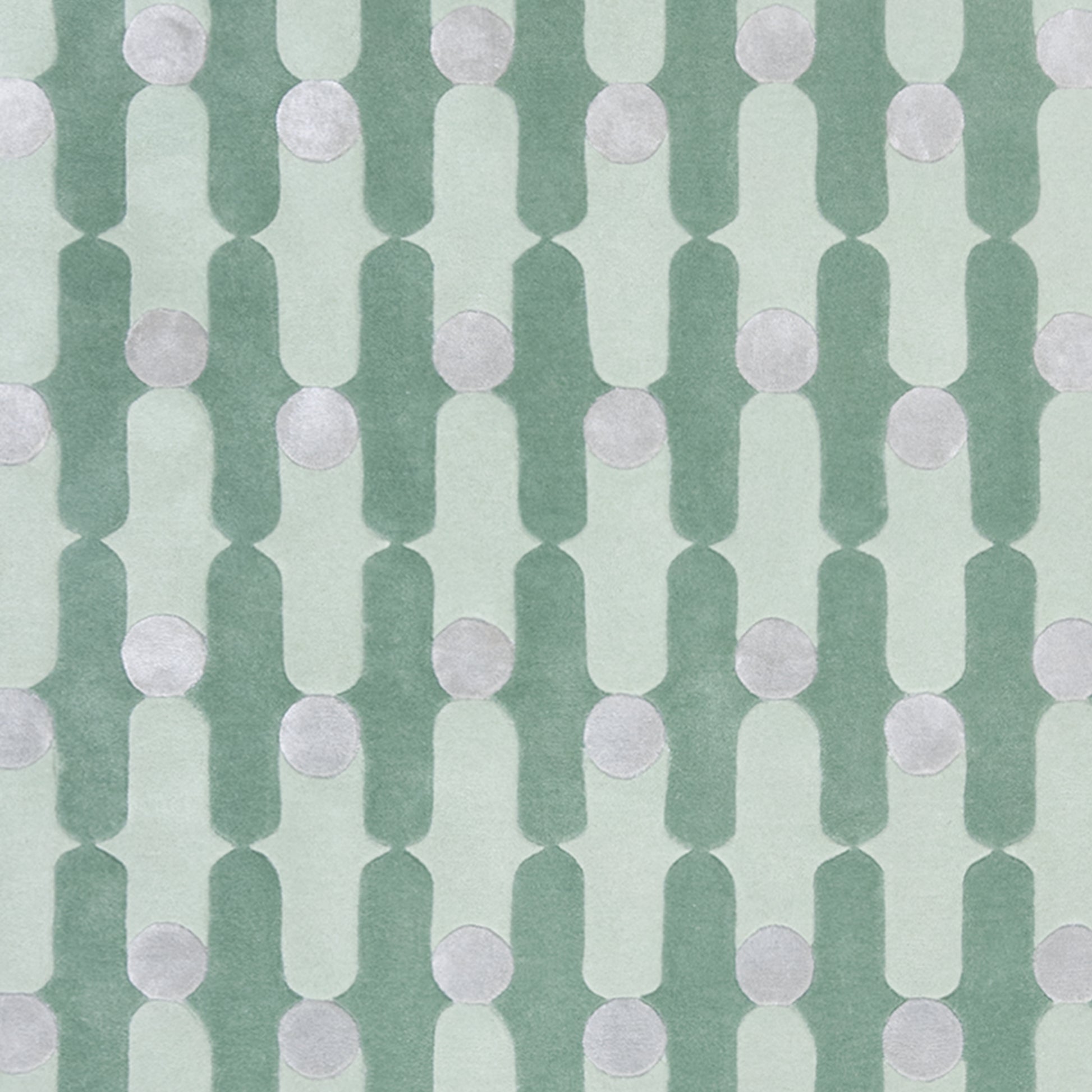 Wave Dots Green Rug – hand-tufted green rectangular rug by Ohana