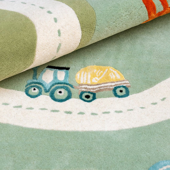 Green Journey Rug – hand-tufted green rectangular rug by Ohana