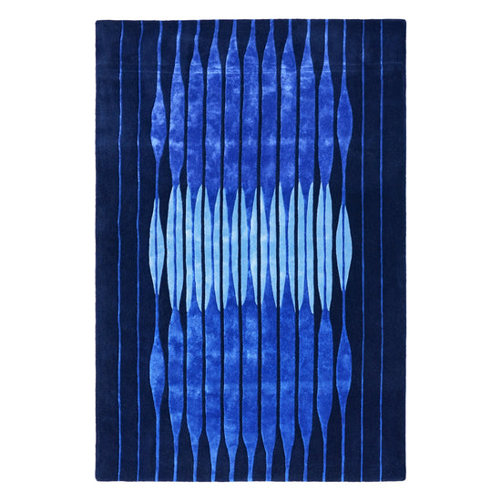 Vesica Blue Rug – hand-tufted blue rectangular rug by Ohana