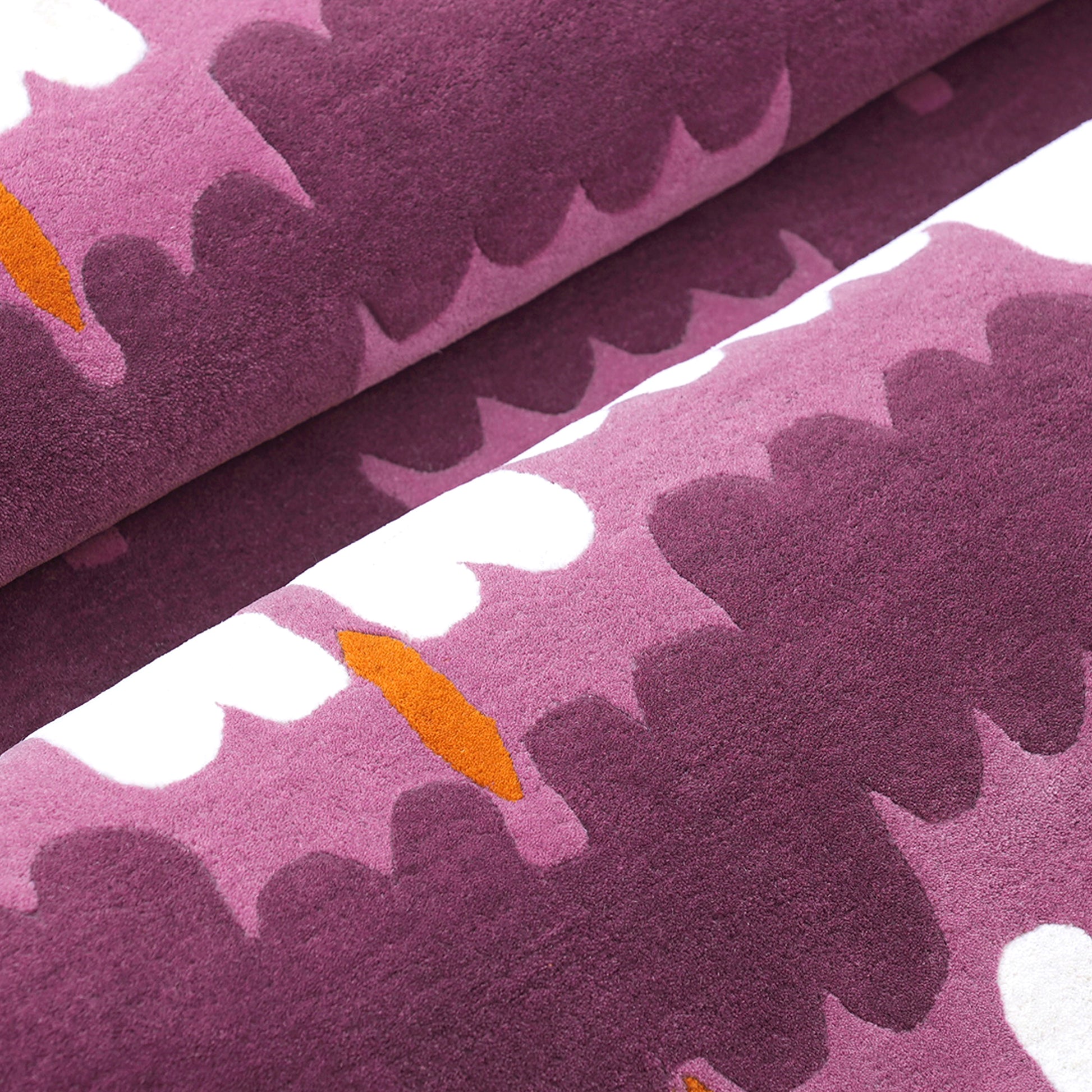 Loop Curves Purple Rug – hand-tufted purple rectangular rug by Ohana