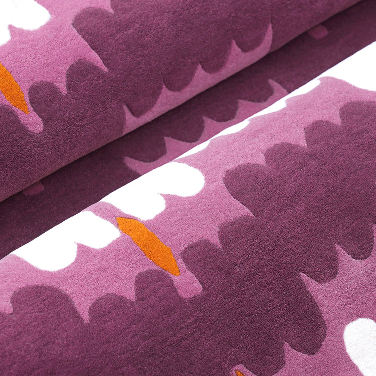 Loop Curves Purple Rug – hand-tufted purple rectangular rug by Ohana