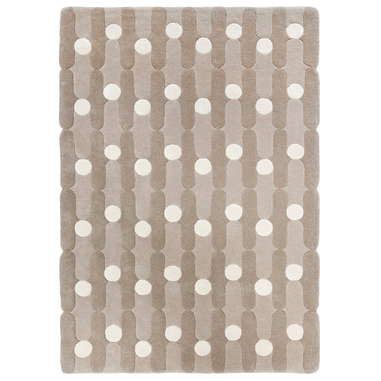Wave Dots Brown Rug – hand-tufted brown rectangular rug by Ohana