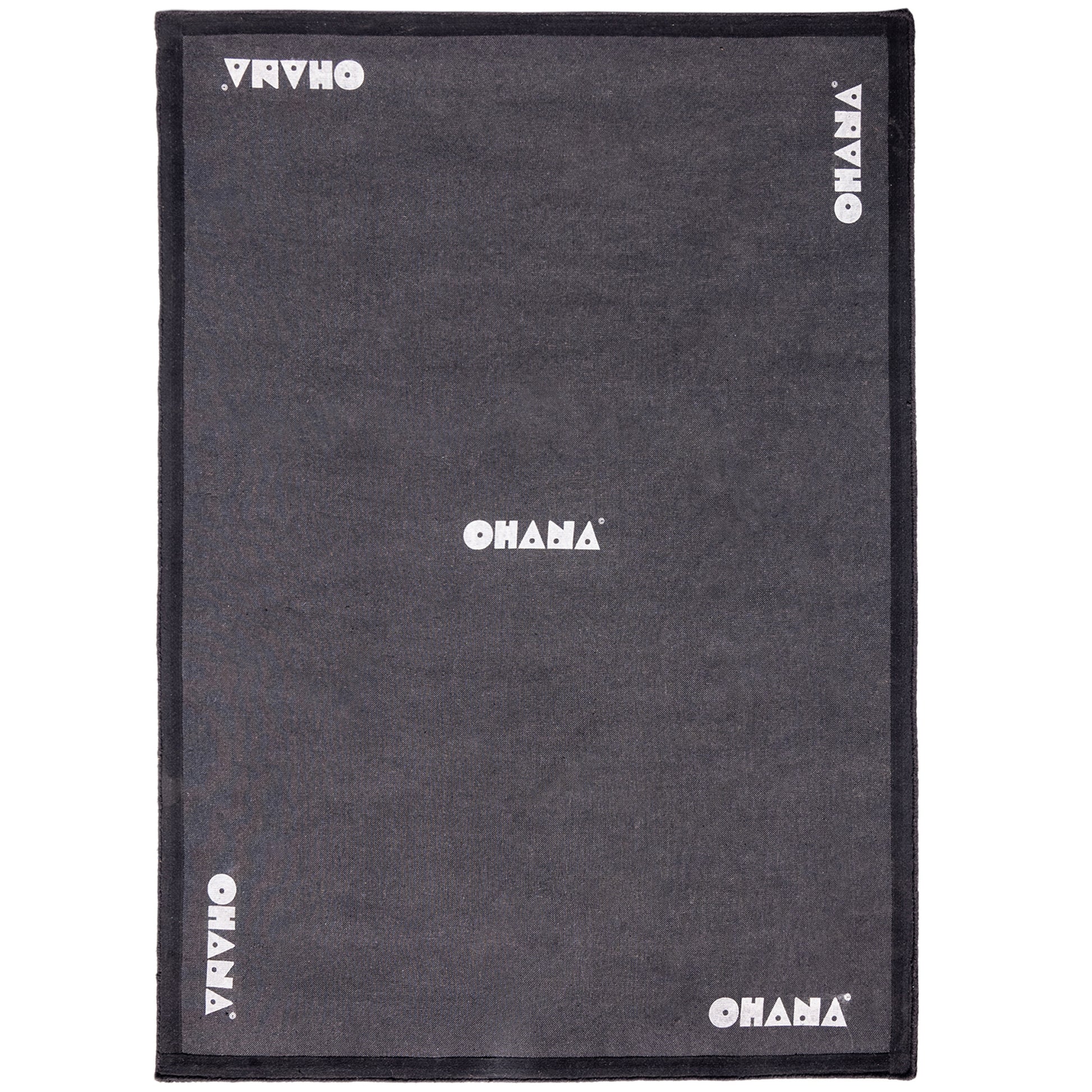 Black Gaia Rug – hand-tufted black rectangular rug by Ohana