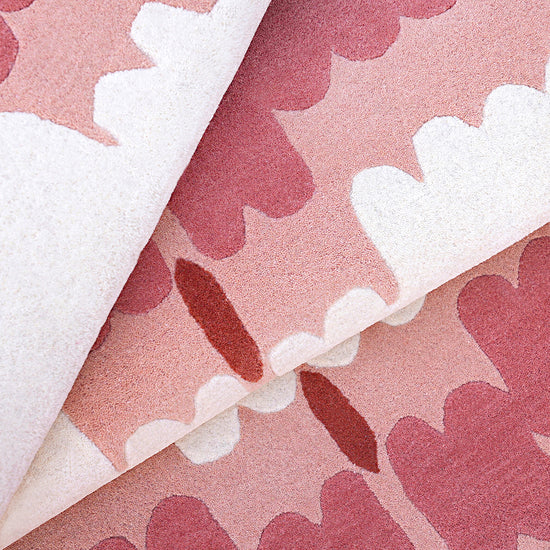 Loop Curves Peach Rug – hand-tufted peach rectangular rug by Ohana